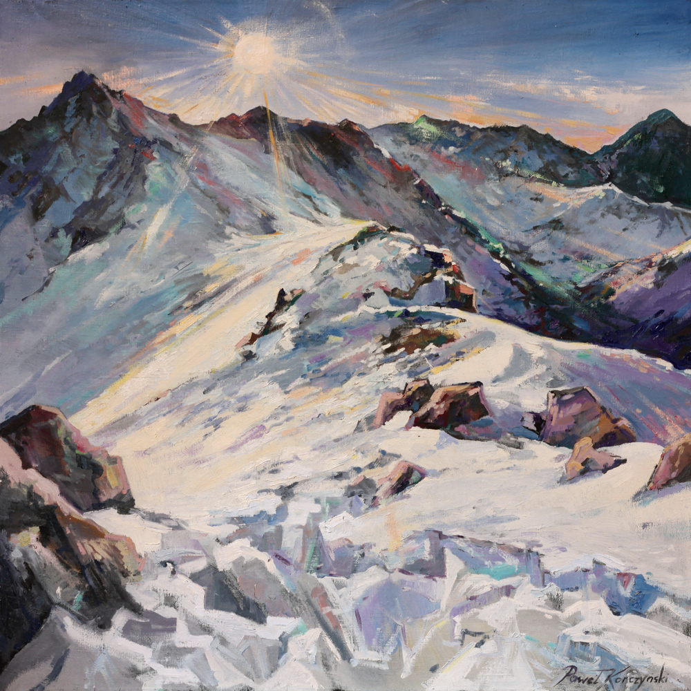 Zima w Tatrach obraz Pawła Korczyńskiego