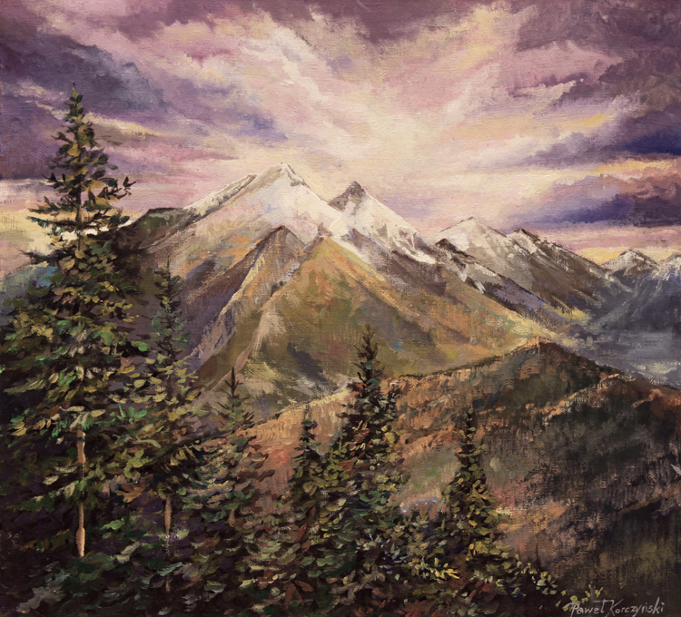 Fioletowo zielone Tatry